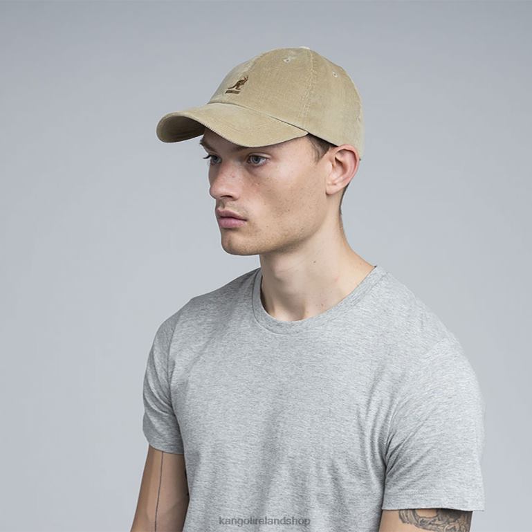 IE Kangol Cord Baseball Beige Unisex Accessories 6B26V380