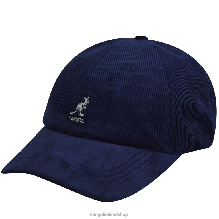 IE Kangol Cord Baseball Navy Unisex Accessories 6B26V383