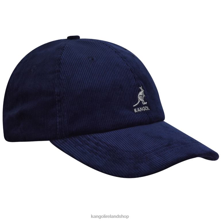 IE Kangol Cord Baseball Navy Unisex Accessories 6B26V383