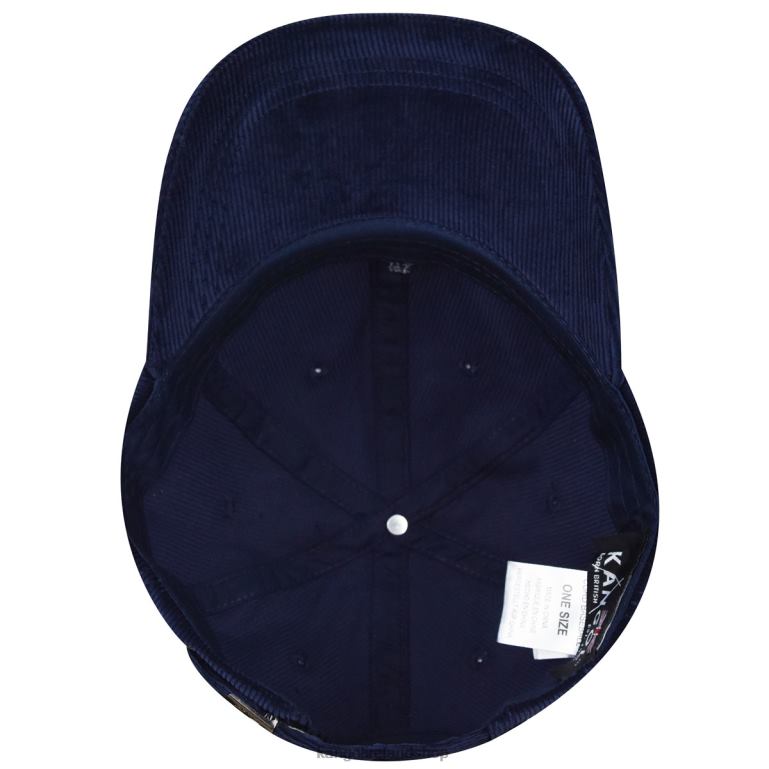 IE Kangol Cord Baseball Navy Unisex Accessories 6B26V383