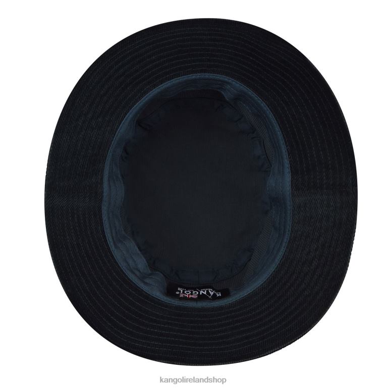 IE Kangol Cord Bucket Black Unisex Accessories 6B26V723