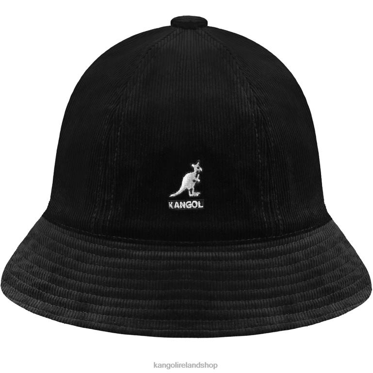 IE Kangol Cord Casual Black Unisex Accessories 6B26V512
