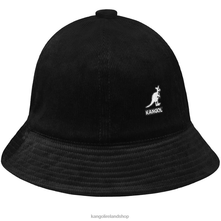 IE Kangol Cord Casual Black Unisex Accessories 6B26V512