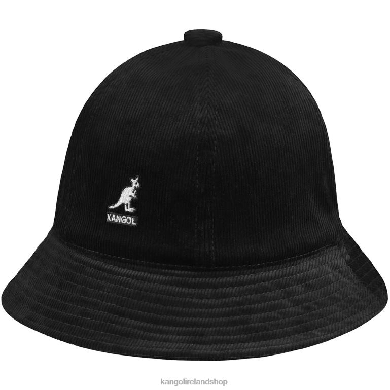 IE Kangol Cord Casual Black Unisex Accessories 6B26V512