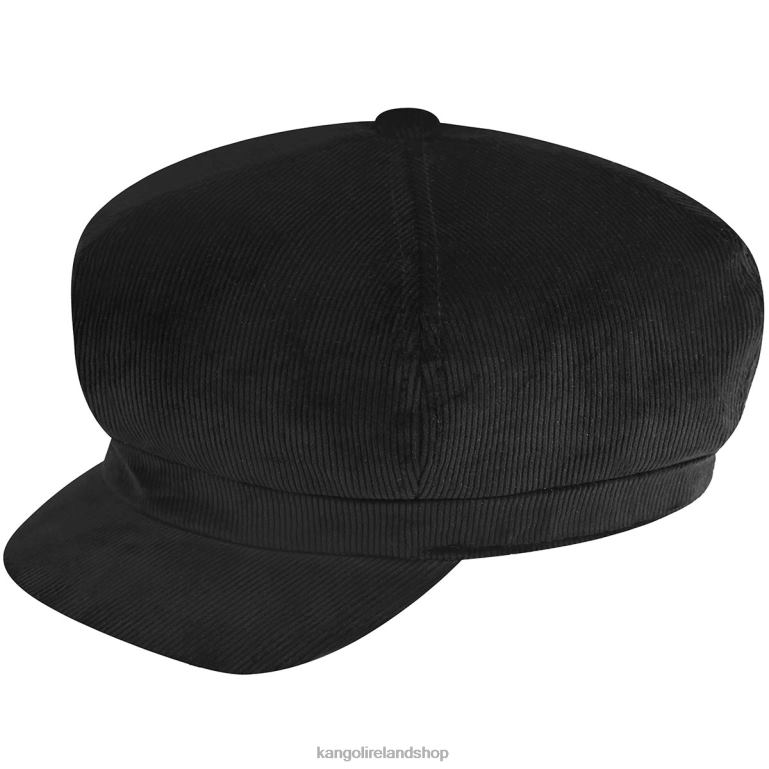 IE Kangol Cord Spitfire Black Unisex Accessories 6B26V876