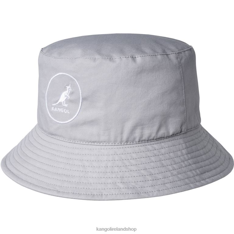 IE Kangol Cotton Bucket Light Grey Unisex Accessories 6B26V538