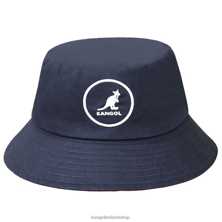 IE Kangol Cotton Bucket Navy Unisex Accessories 6B26V539