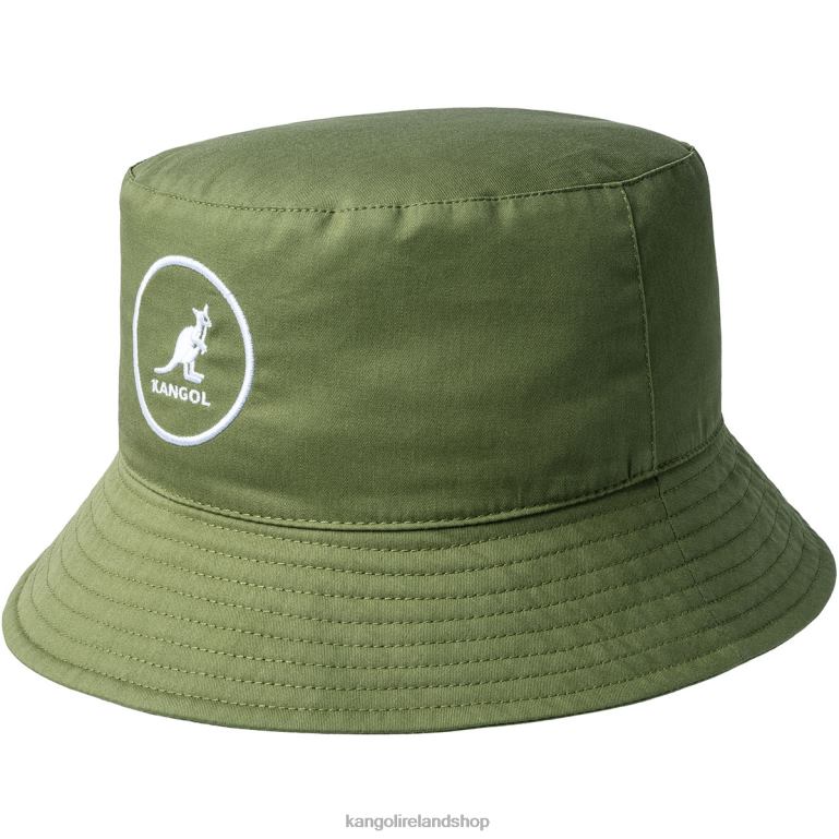 IE Kangol Cotton Bucket Olive Unisex Accessories 6B26V540