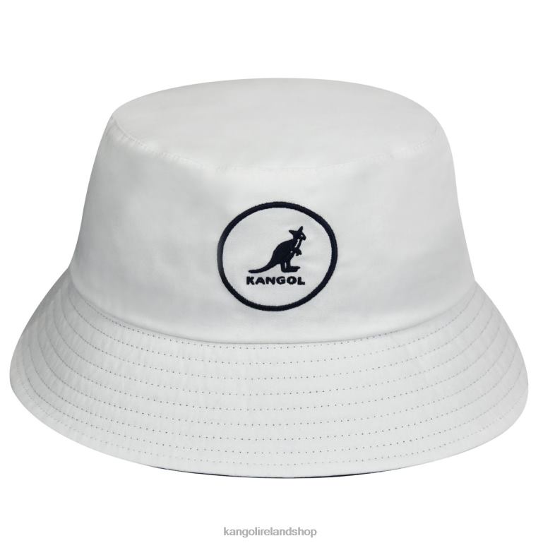 IE Kangol Cotton Bucket White Unisex Accessories 6B26V542