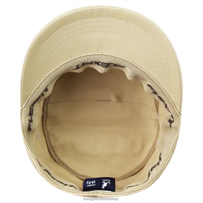 IE Kangol Cotton Twill Army Cap Beige Unisex Accessories 6B26V258