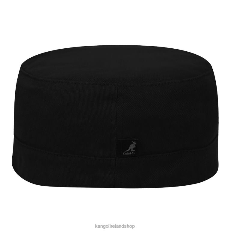 IE Kangol Cotton Twill Army Cap Black Unisex Accessories 6B26V259
