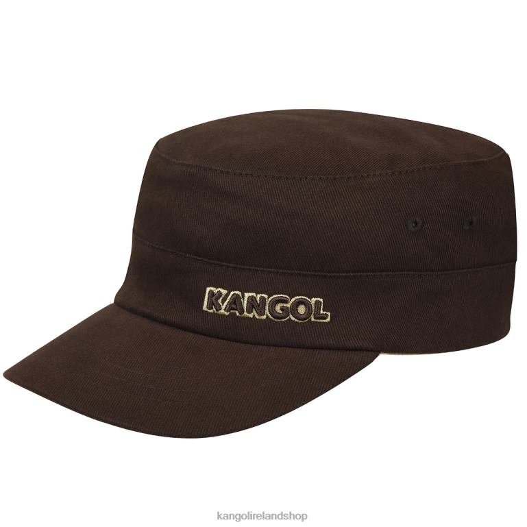 IE Kangol Cotton Twill Army Cap Brown Unisex Accessories 6B26V260
