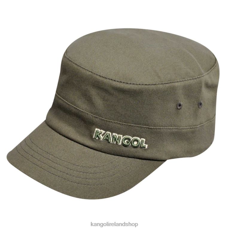 IE Kangol Cotton Twill Army Cap Green Unisex Accessories 6B26V261