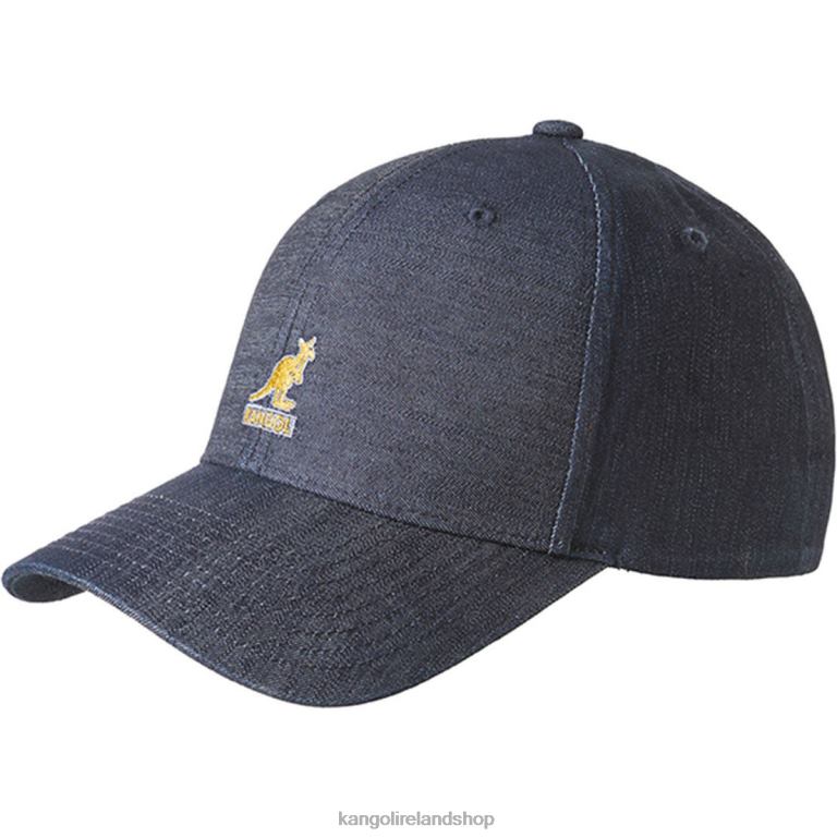 IE Kangol Denim Baseball Cap Indigo Unisex Accessories 6B26V335