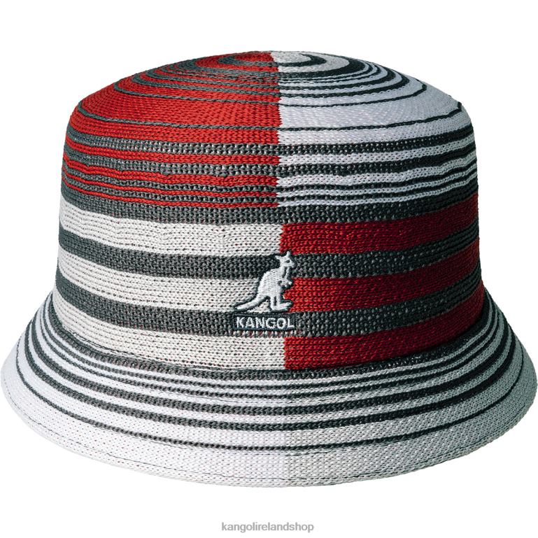 IE Kangol Digital Stripes Bin Charcoal Stripe Unisex Accessories 6B26V496