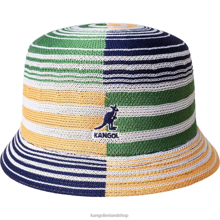 IE Kangol Digital Stripes Bin White Stripe Unisex Accessories 6B26V497