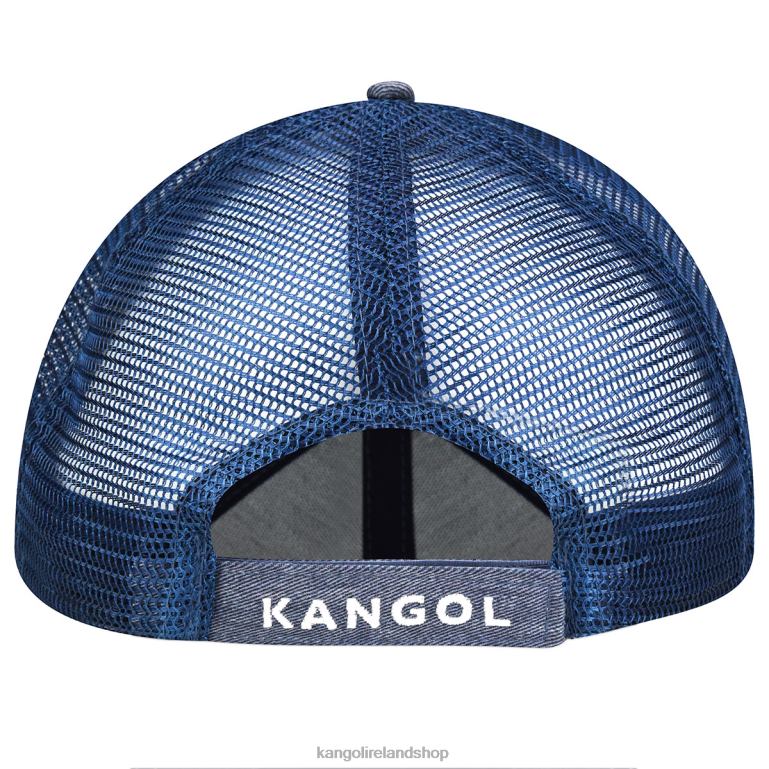 IE Kangol Distressed Cotton Mesh Baseball Navy Unisex Accessories 6B26V292