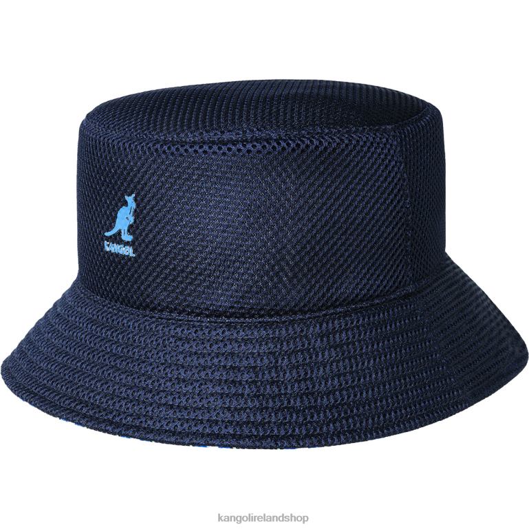 IE Kangol Double Pattern Bucket Navy Unisex Accessories 6B26V704
