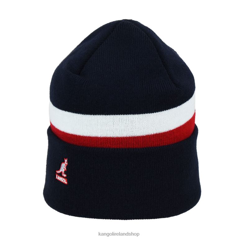 IE Kangol Dual Stripe Beanie Navy Unisex Accessories 6B26V821