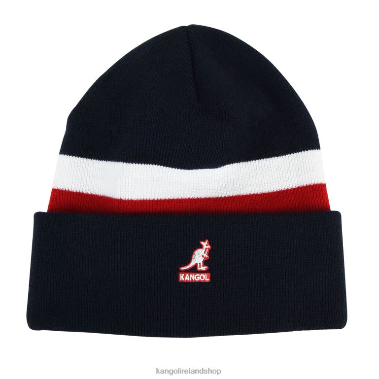 IE Kangol Dual Stripe Beanie Navy Unisex Accessories 6B26V821