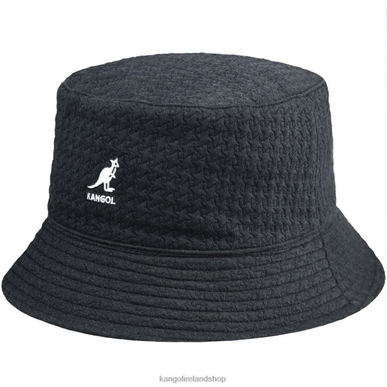 IE Kangol Embossed Reversible Bucket Black Unisex Accessories 6B26V674