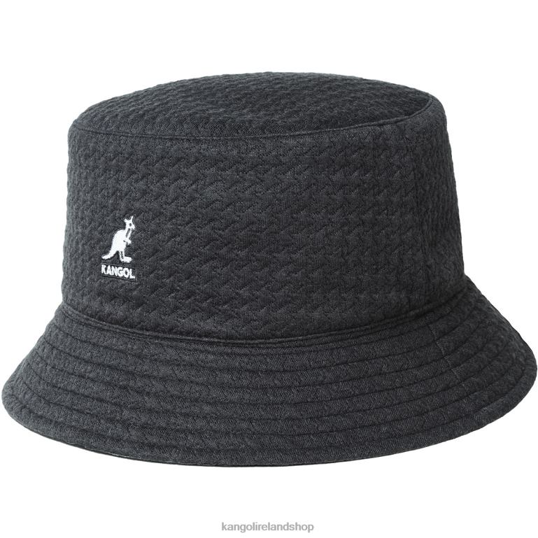 IE Kangol Embossed Reversible Bucket Black Unisex Accessories 6B26V674