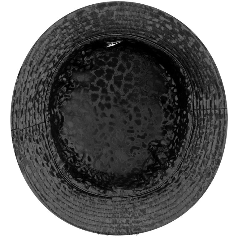 IE Kangol Embossed Reversible Bucket Black Unisex Accessories 6B26V674