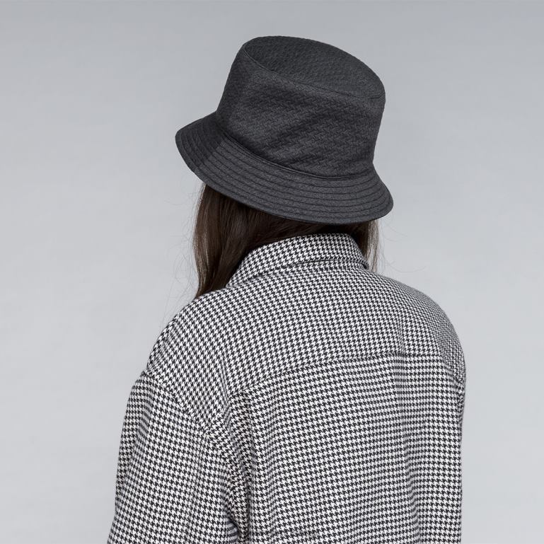 IE Kangol Embossed Reversible Bucket Black Unisex Accessories 6B26V674