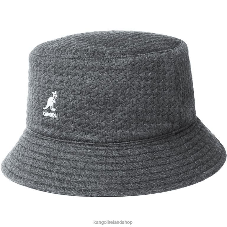 IE Kangol Embossed Reversible Bucket Charcoal/Black Unisex Accessories 6B26V675