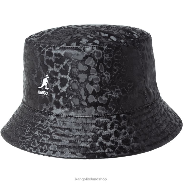 IE Kangol Embossed Reversible Bucket Charcoal/Black Unisex Accessories 6B26V675