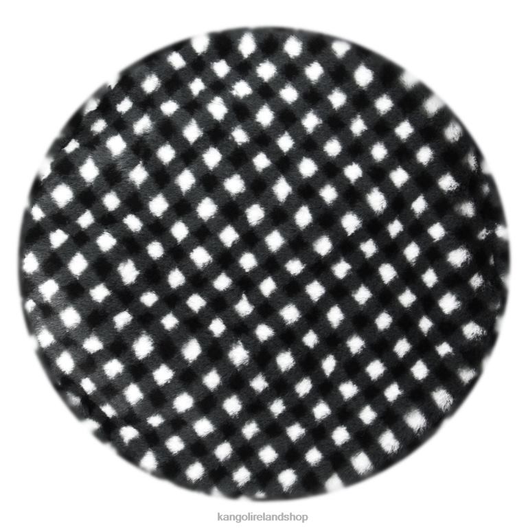 IE Kangol Faux Fur Beret Black Gingham Unisex Accessories 6B26V407