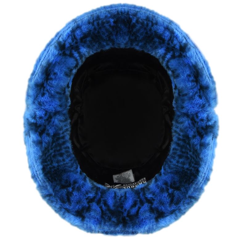IE Kangol Faux Fur Bucket Blue Snake Unisex Accessories 6B26V711