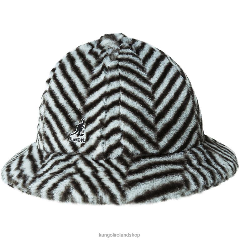 IE Kangol Faux Fur Casual Grey Herringbone Unisex Accessories 6B26V699