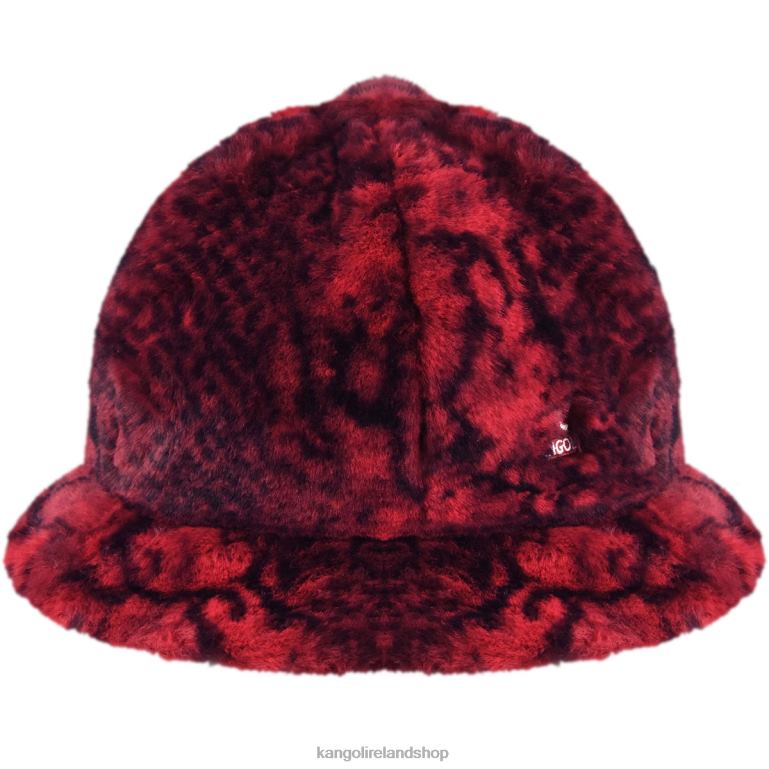 IE Kangol Faux Fur Casual Red Snake Unisex Accessories 6B26V703