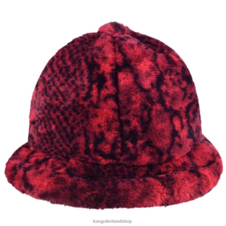 IE Kangol Faux Fur Casual Red Snake Unisex Accessories 6B26V703