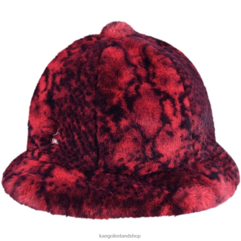 IE Kangol Faux Fur Casual Red Snake Unisex Accessories 6B26V703