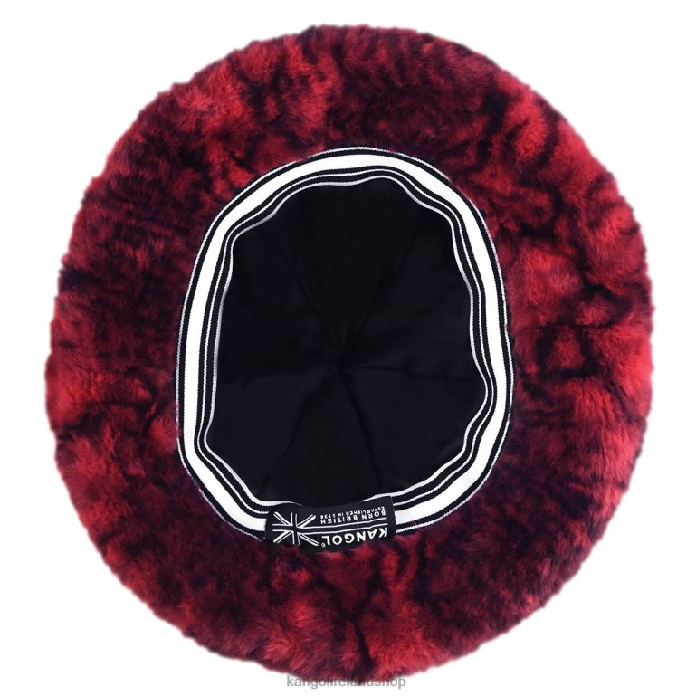 IE Kangol Faux Fur Casual Red Snake Unisex Accessories 6B26V703