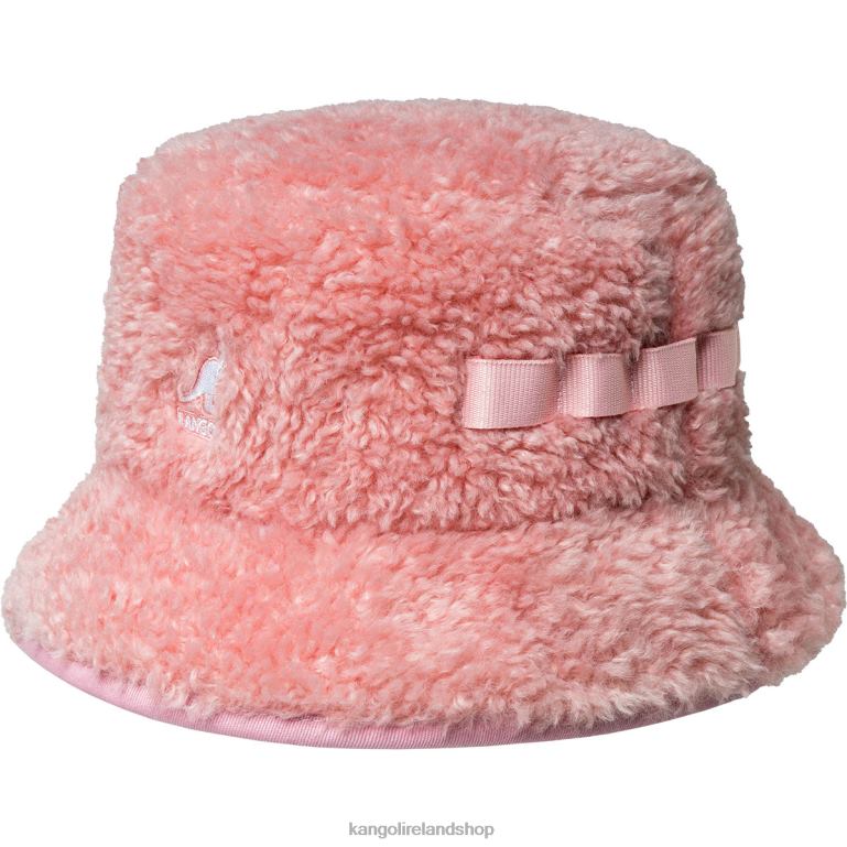IE Kangol Faux Shearling Utility Bucket Pepto Unisex Accessories 6B26V555