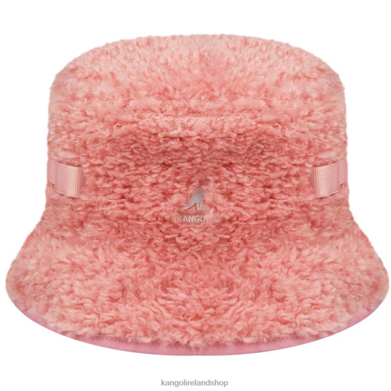 IE Kangol Faux Shearling Utility Bucket Pepto Unisex Accessories 6B26V555