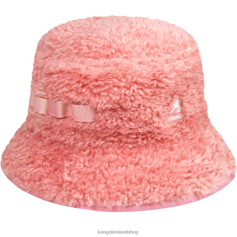 IE Kangol Faux Shearling Utility Bucket Pepto Unisex Accessories 6B26V555