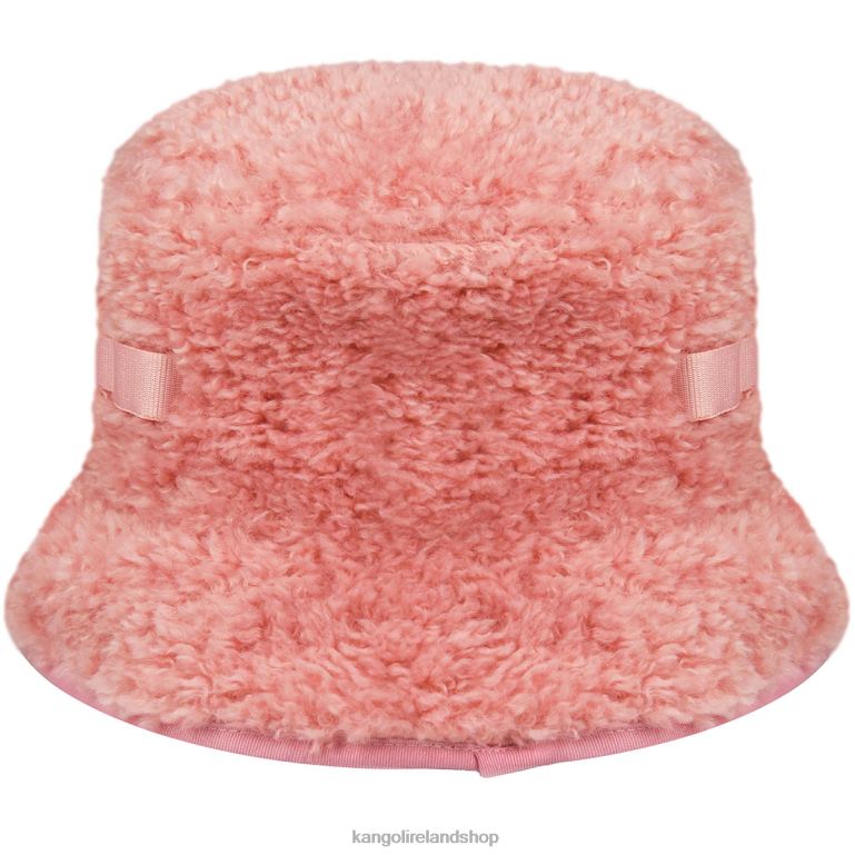 IE Kangol Faux Shearling Utility Bucket Pepto Unisex Accessories 6B26V555