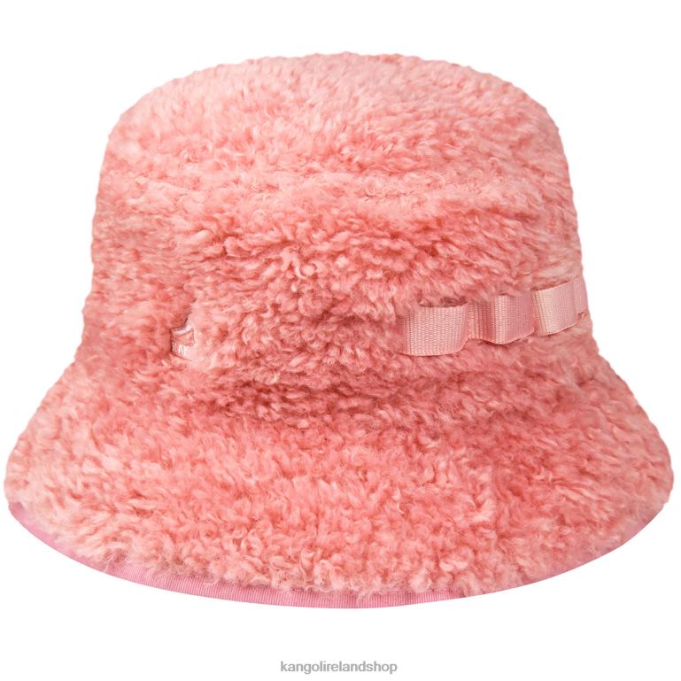 IE Kangol Faux Shearling Utility Bucket Pepto Unisex Accessories 6B26V555