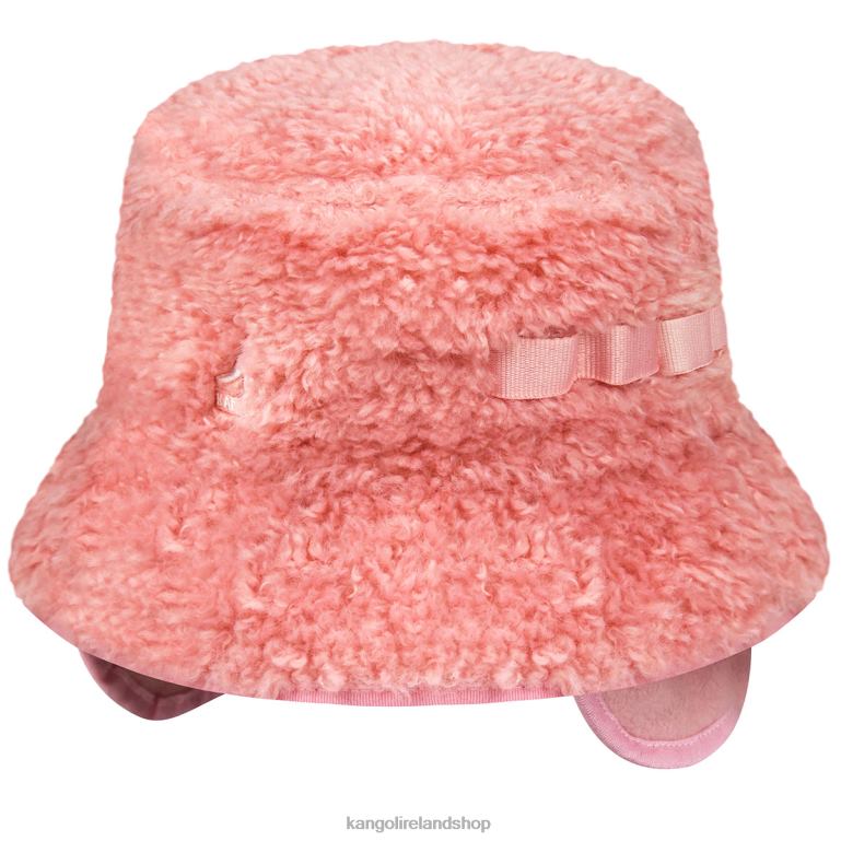 IE Kangol Faux Shearling Utility Bucket Pepto Unisex Accessories 6B26V555