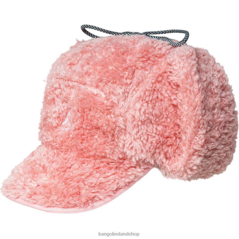 IE Kangol Faux Shearling Utility Flap Cap Pepto Unisex Accessories 6B26V914