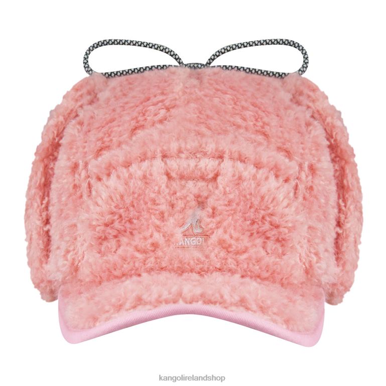 IE Kangol Faux Shearling Utility Flap Cap Pepto Unisex Accessories 6B26V914