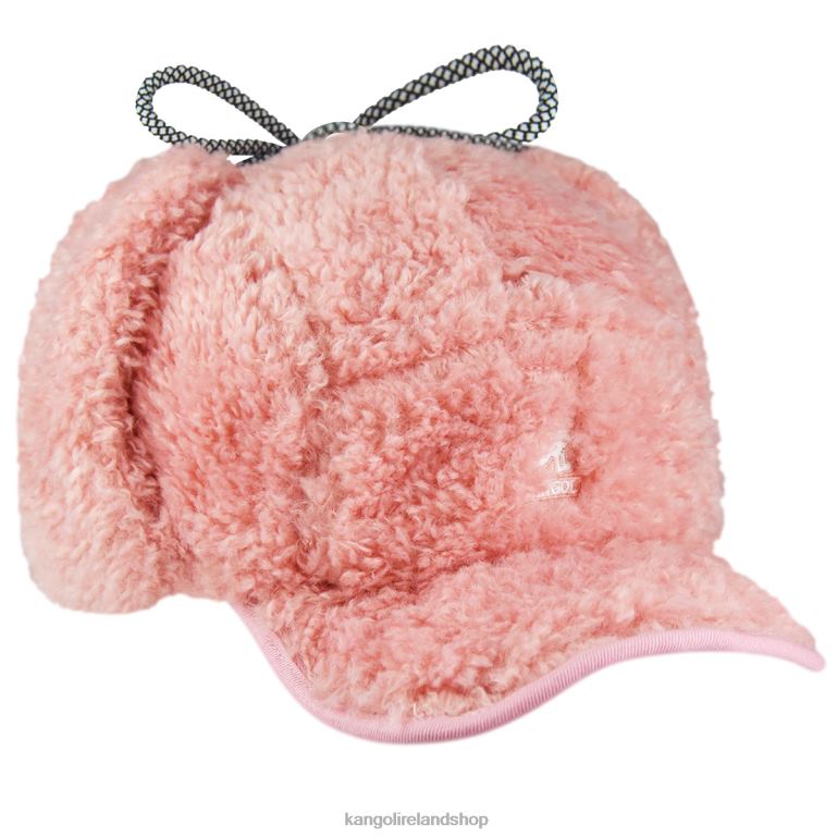 IE Kangol Faux Shearling Utility Flap Cap Pepto Unisex Accessories 6B26V914