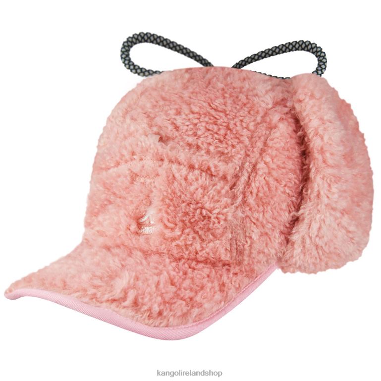 IE Kangol Faux Shearling Utility Flap Cap Pepto Unisex Accessories 6B26V914