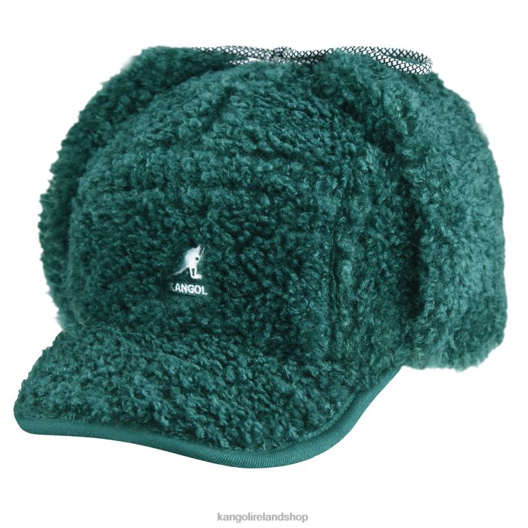 IE Kangol Faux Shearling Utility Flap Cap Pine Unisex Accessories 6B26V913