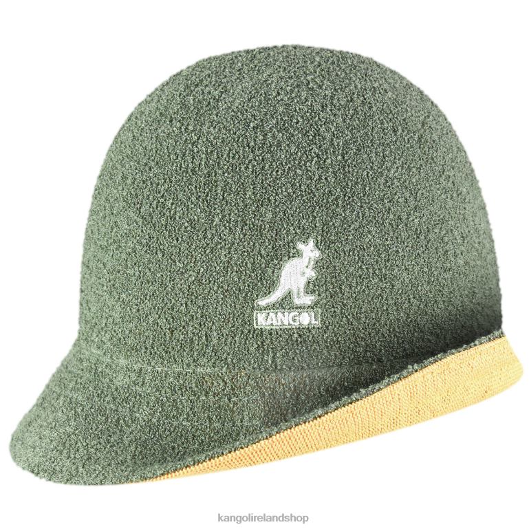 IE Kangol Flip It Reversible Casual Oil Green/Warm Apricot Unisex Accessories 6B26V507