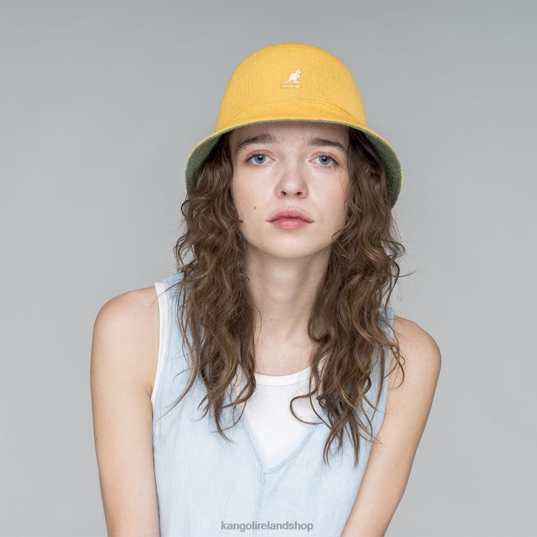 IE Kangol Flip It Reversible Casual Oil Green/Warm Apricot Unisex Accessories 6B26V507